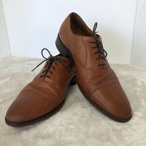 Johnston & Murphy Leather Lace Up Dress Shoes Rust Color Size 8.5